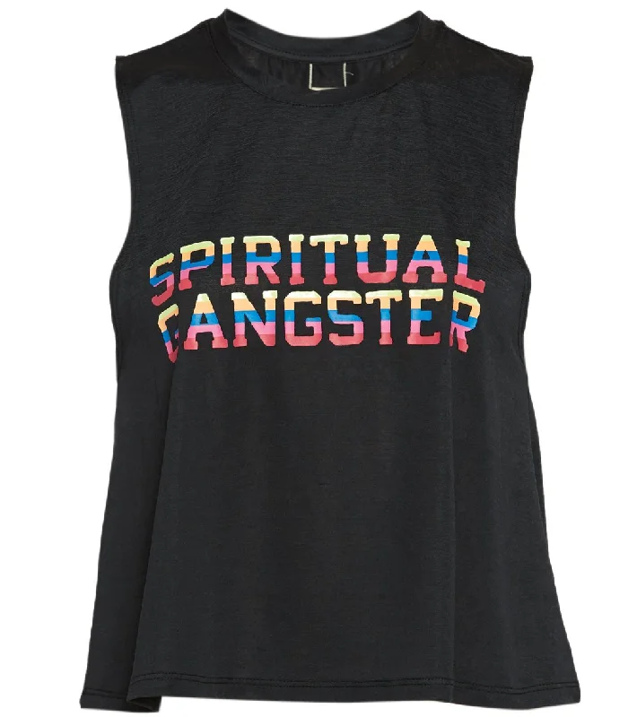 Spiritual Gangster SGV Active Yoga Crop Tank Black