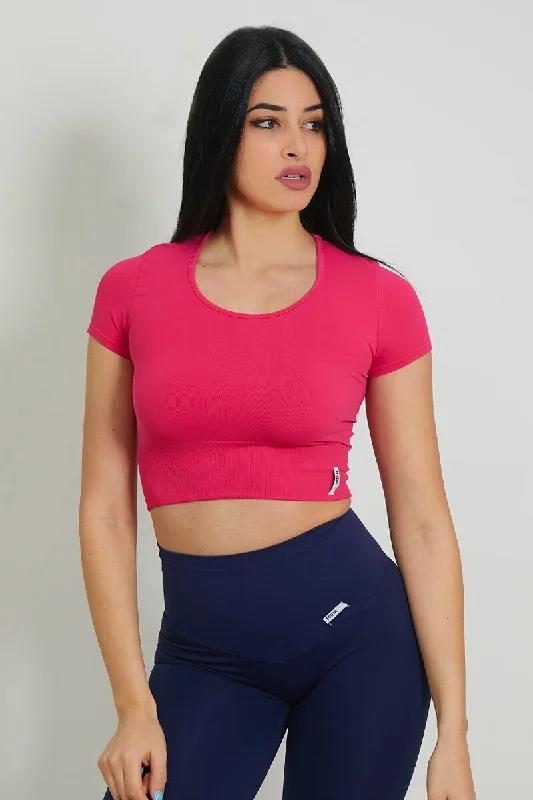 T-Shirt Crop Top Frida Pink