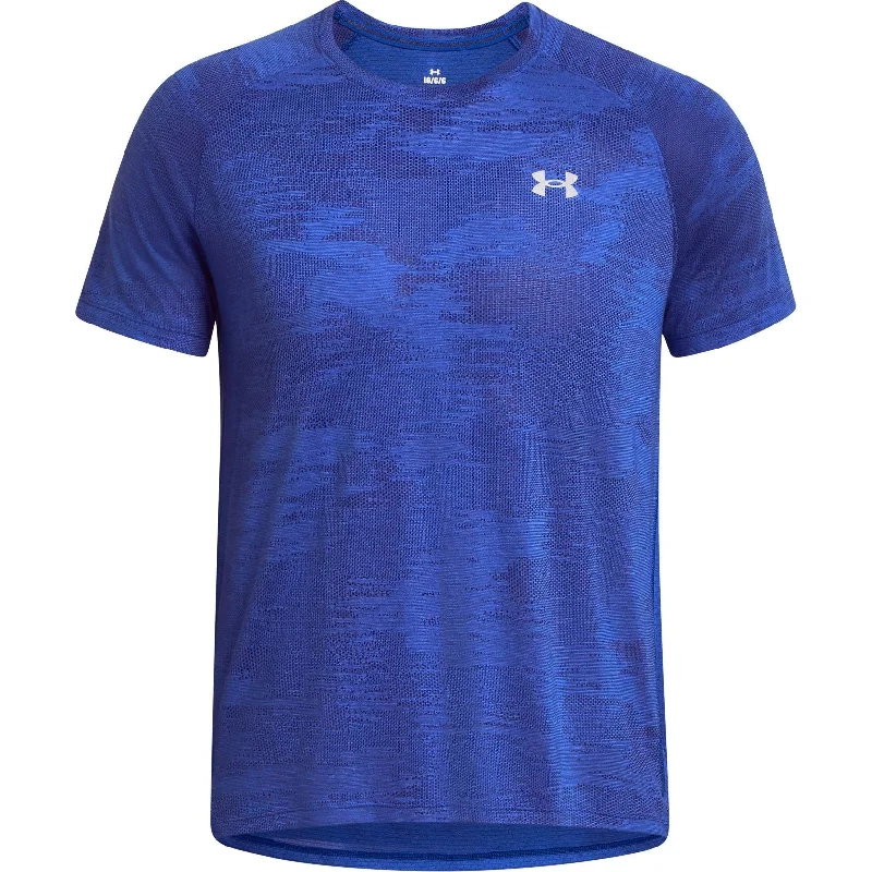 Under Armour Streaker Speed Camo Short Sleeve Mens Running Top - Blue