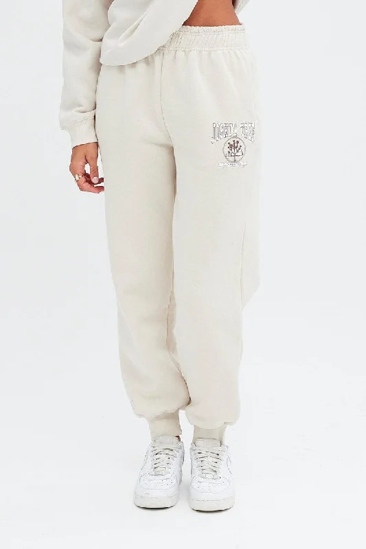 Camel Track Pants High Rise Jogger