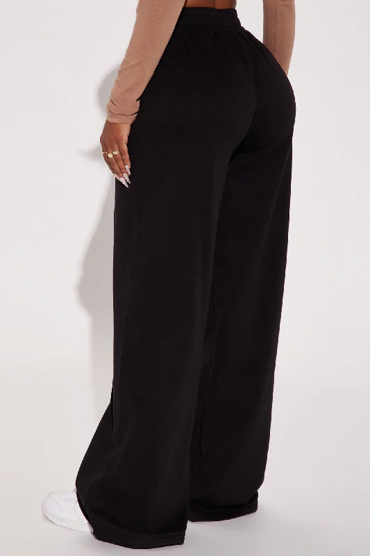 Cassandra Cross Over Lounge Pant - Black