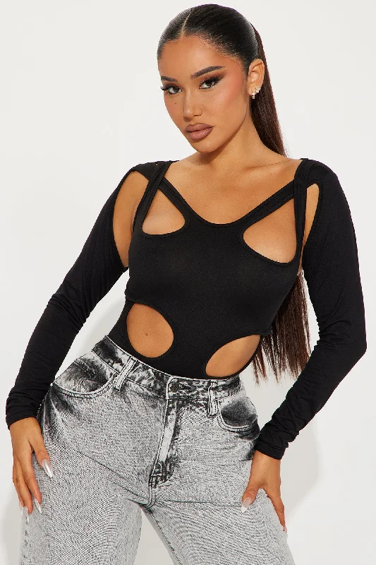 Cassidy Cut Out Bodysuit - Black