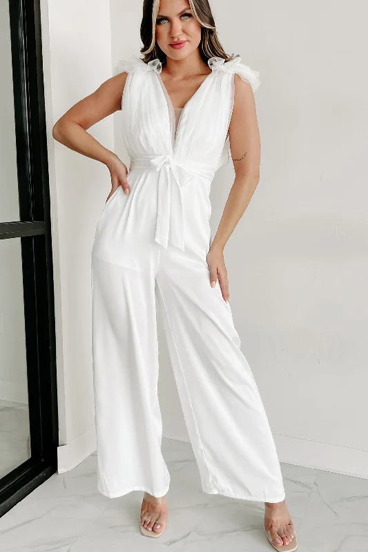 Daylight Kisses Wide Leg Jumpsuit (White)