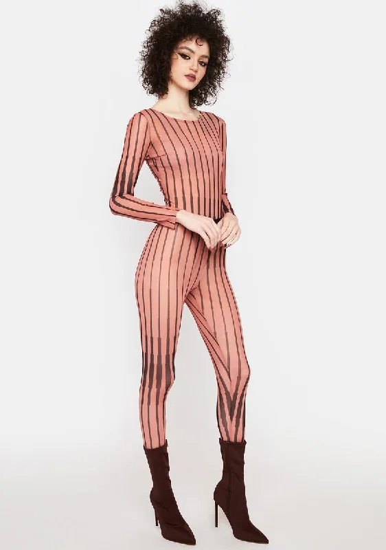 Dazzle Them Mesh Catsuit