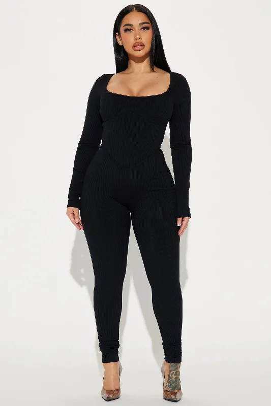 Denae Snatched Jumpsuit - Black