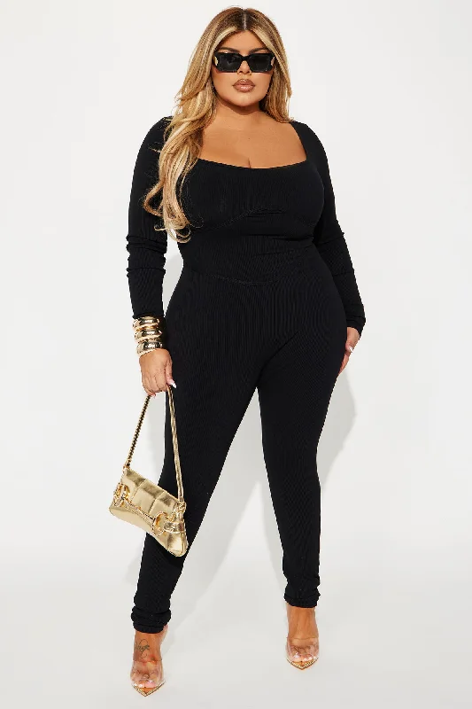 Denae Snatched Jumpsuit - Black