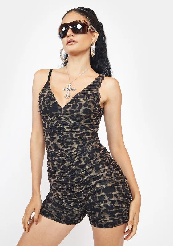 Free To Be Fierce Leopard Romper