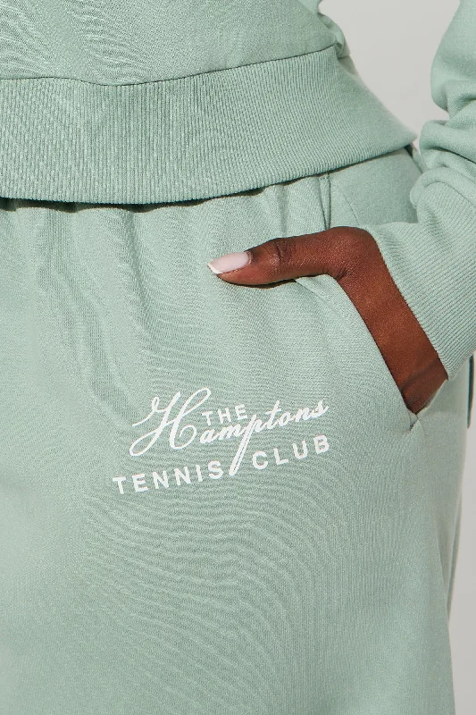 Hamptons Tennis Club Wide Leg Pants - Sage