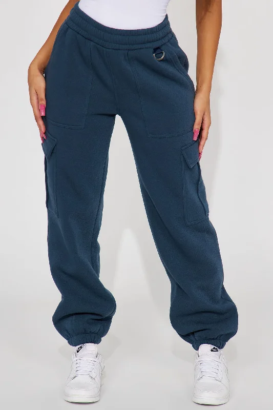 Helen Fleece Lounge Jogger - Blue