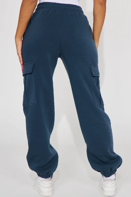 Helen Fleece Lounge Jogger - Blue