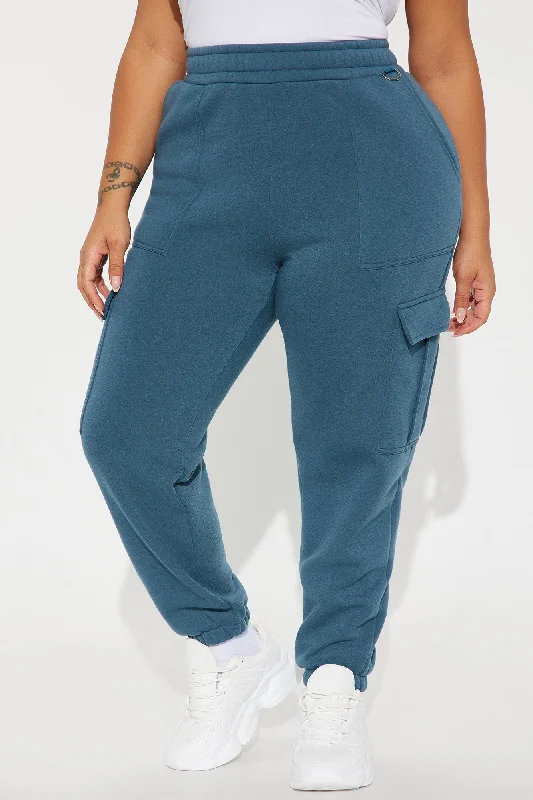 Helen Fleece Lounge Jogger - Blue