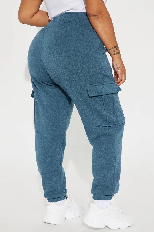 Helen Fleece Lounge Jogger - Blue