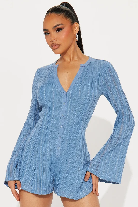 Italian Getaway Romper  - Blue