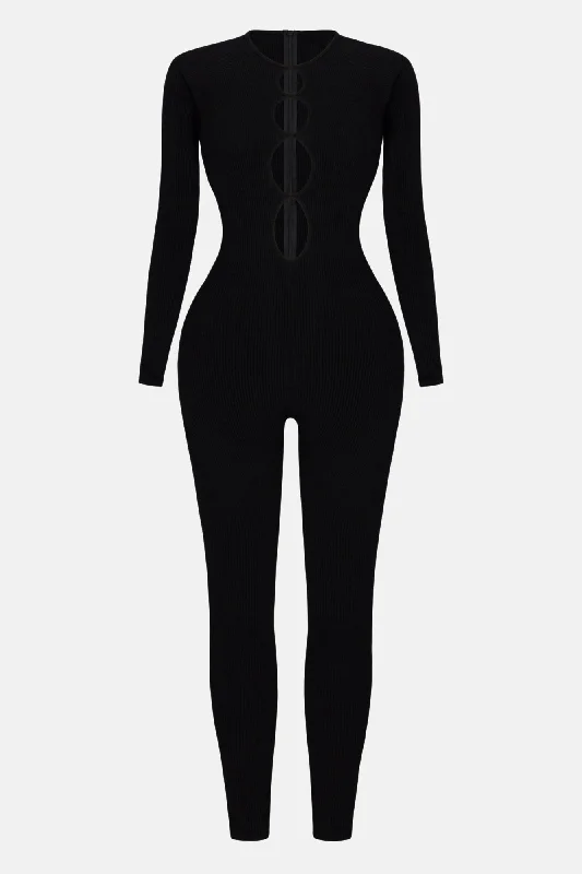 Jordyn Snatched Jumpsuit - Black