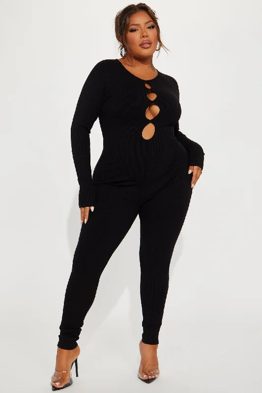 Jordyn Snatched Jumpsuit - Black