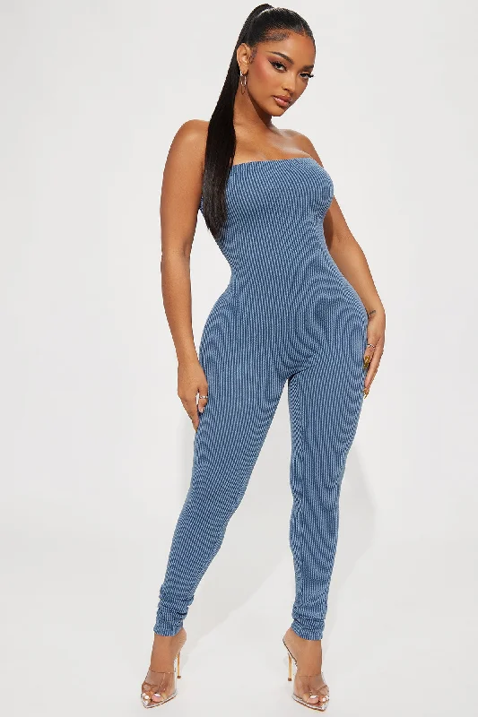 Kyra 2 Piece Jumpsuit Set - Blue