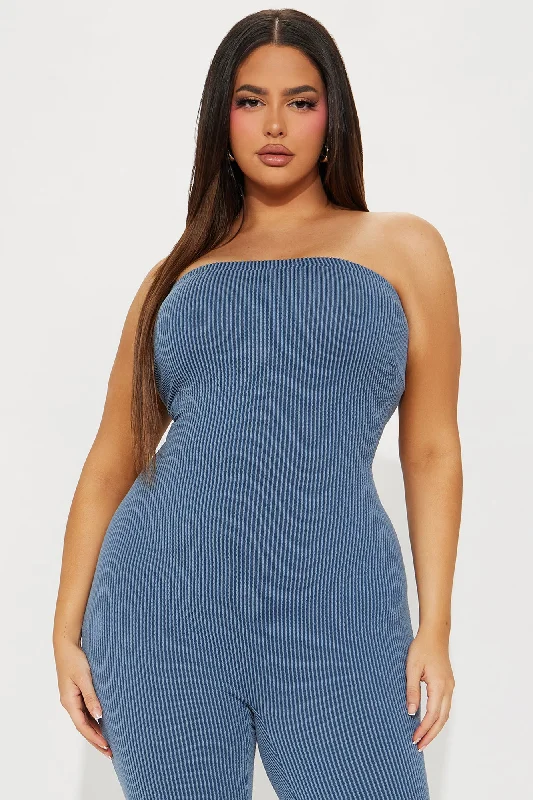 Kyra 2 Piece Jumpsuit Set - Blue