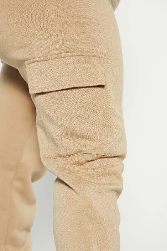 Let's Relax Jogger Sweatpants - Tan