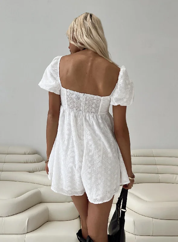 Lorna Romper White Anglaise