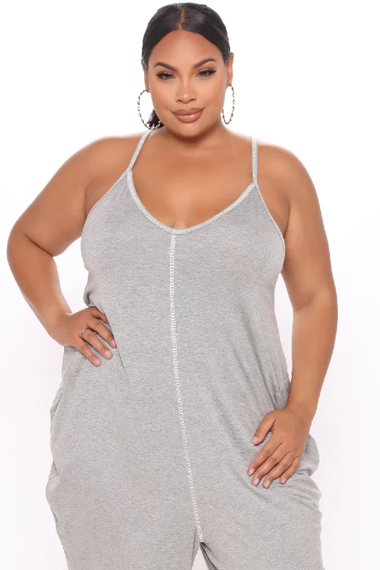 Martin Tank Super Slouchy Jumpsuit - Heather Grey