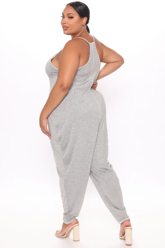 Martin Tank Super Slouchy Jumpsuit - Heather Grey