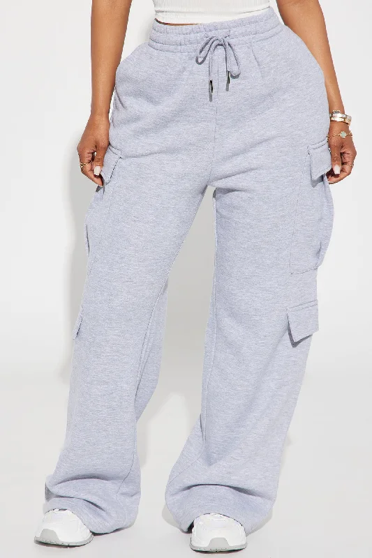 Milan Cargo Lounge Pant - Heather Grey