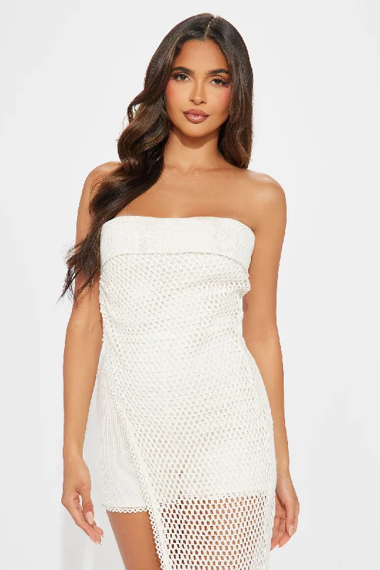 Mykonos Sun Crochet Romper - Ivory