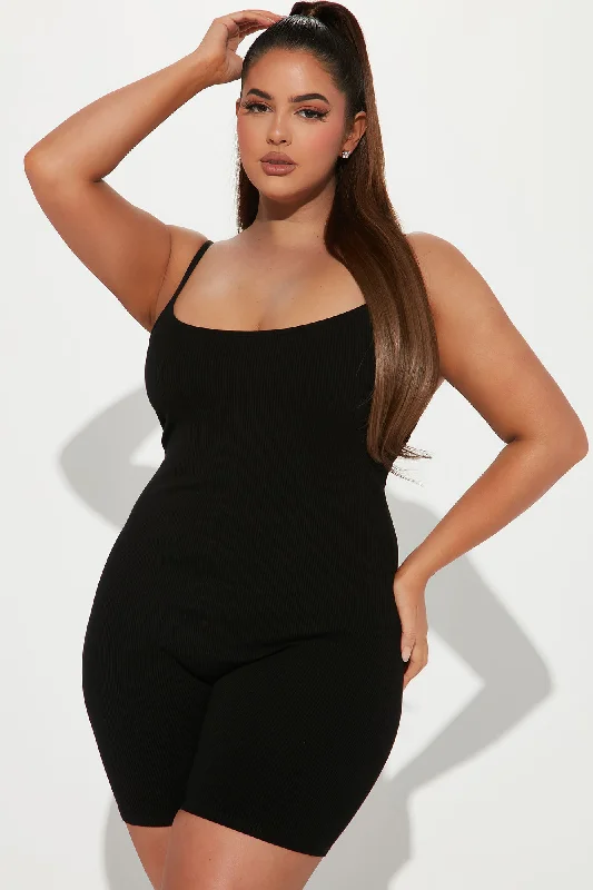 Nova Season Shortie Snatched Romper - Black