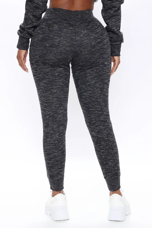 Relaxed Vibe Joggers - Marled Black