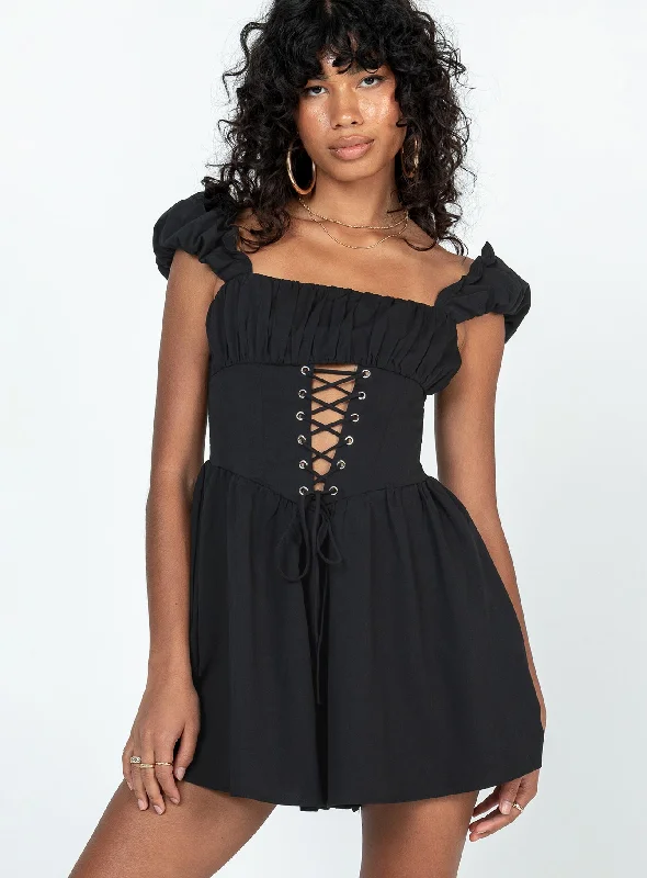 Shauna Romper Black