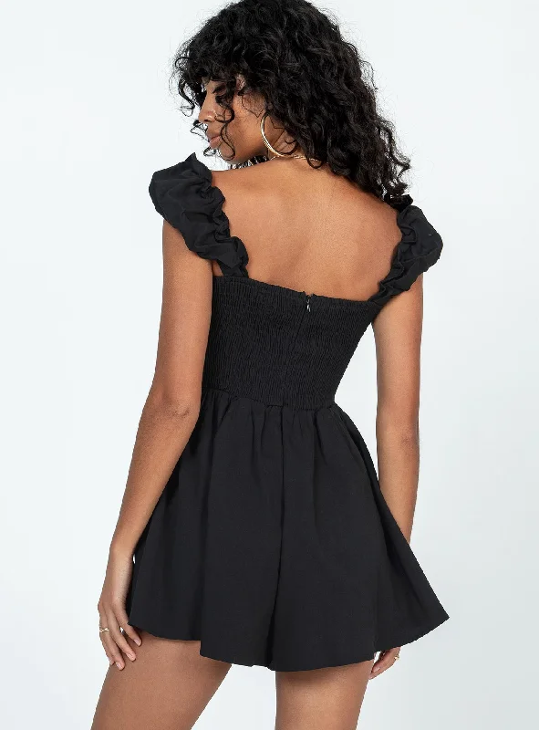 Shauna Romper Black