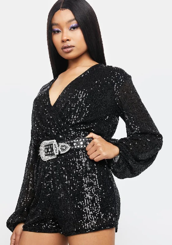 Smooth Talkin' Sequin Romper