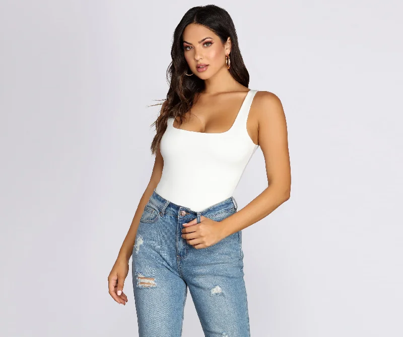 Square Neck Tank Bodysuit