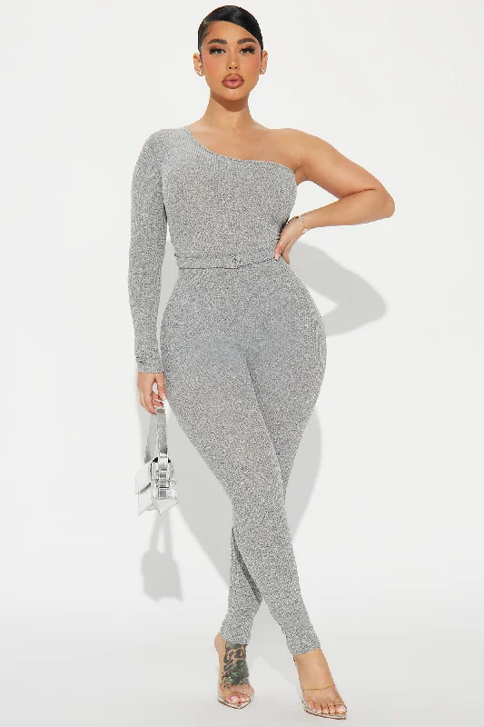 Staci Jumpsuit - Heather Grey