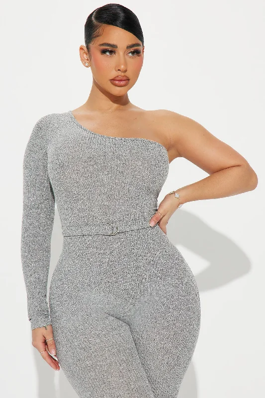 Staci Jumpsuit - Heather Grey