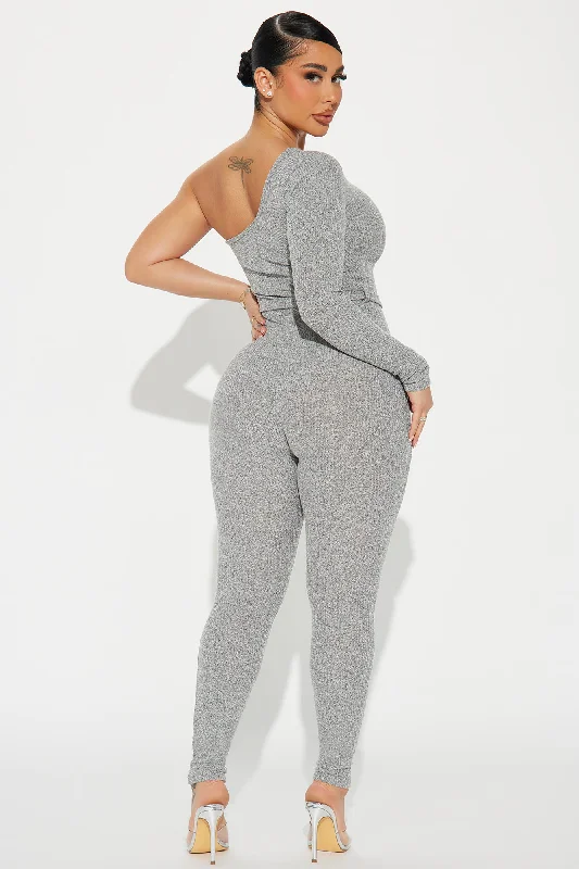 Staci Jumpsuit - Heather Grey