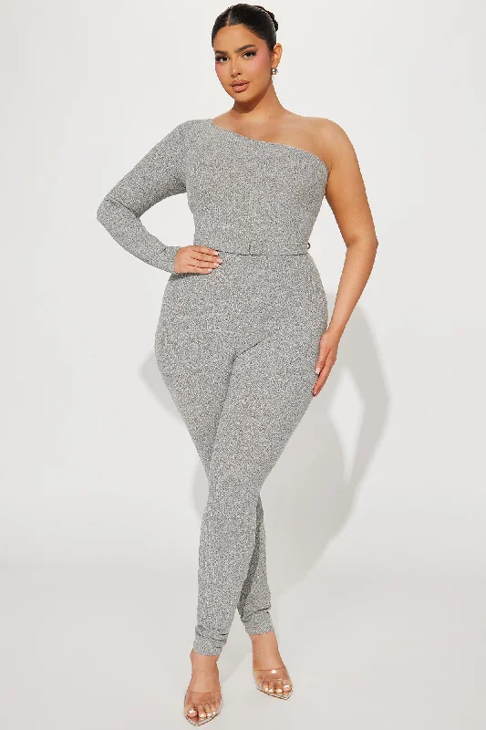 Staci Jumpsuit - Heather Grey