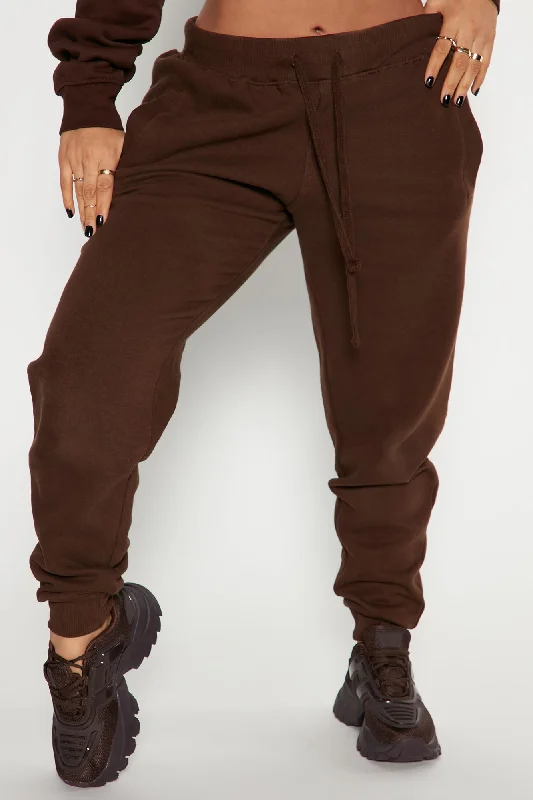 Stole Your Boyfriend's Oversized Jogger - Chocolate