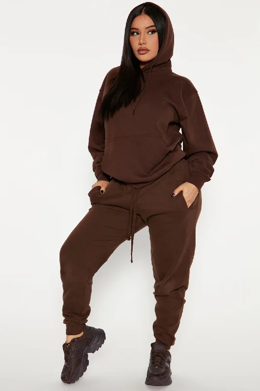 Stole Your Boyfriend's Oversized Jogger - Chocolate