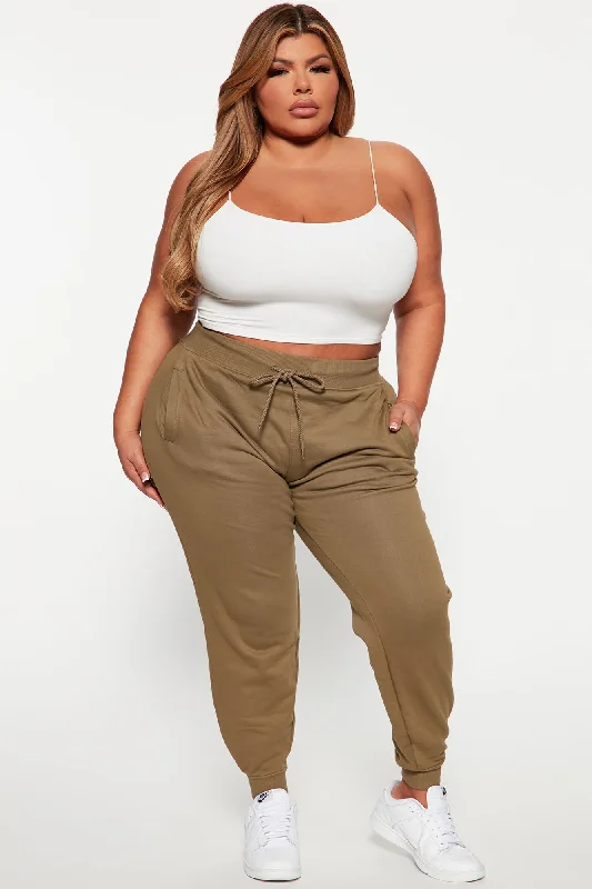 Stole Your Boyfriend's Oversized Jogger - Olive