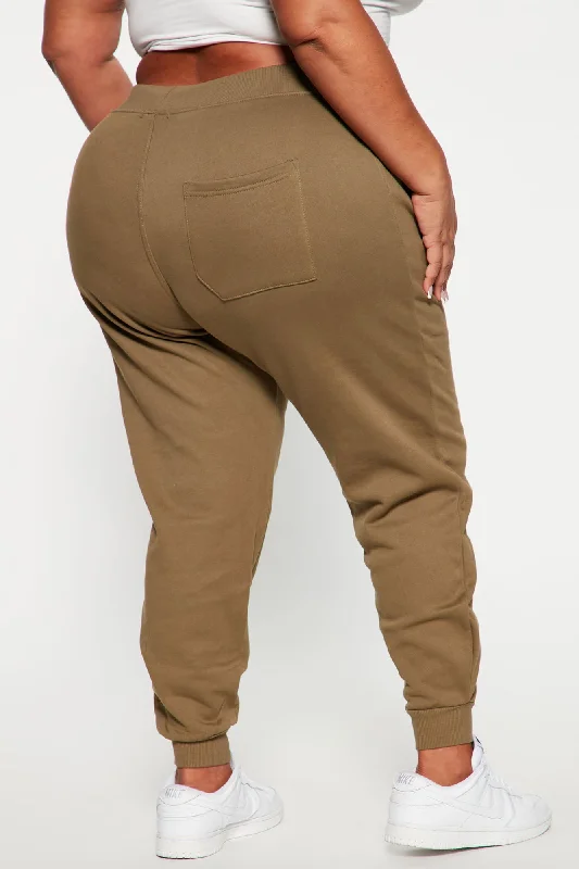 Stole Your Boyfriend's Oversized Jogger - Olive