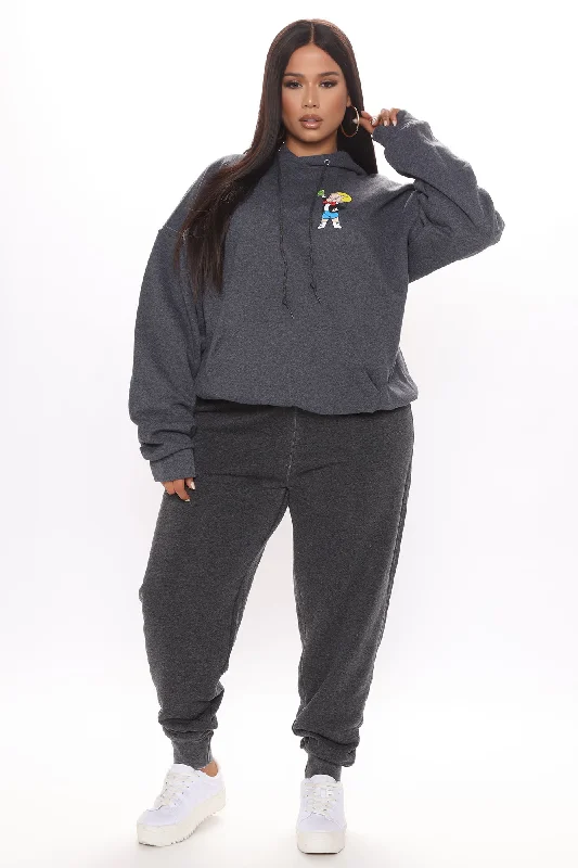 Sweet Dreams Mineral Wash Jogger - Charcoal