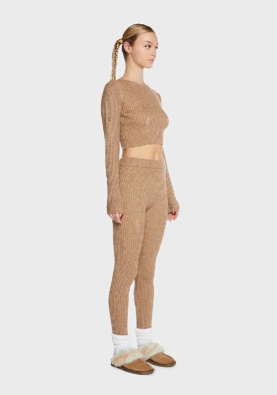 Taupe Winter Getaway Knit Set