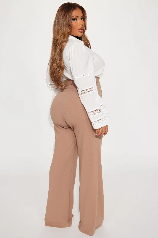 Think Twice Jumpsuit - Taupe