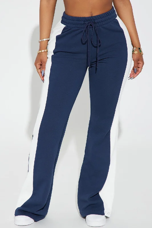 Top Of The World Lounge Flare Pants - Navy/combo