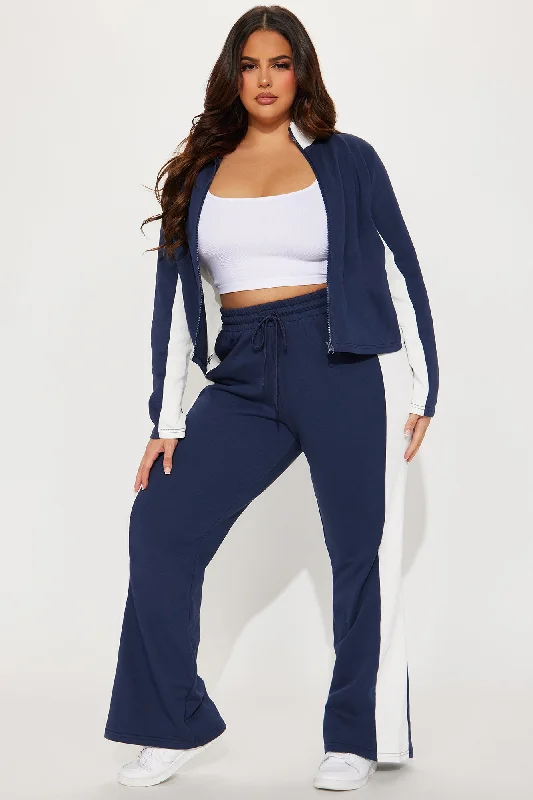 Top Of The World Lounge Flare Pants - Navy/combo