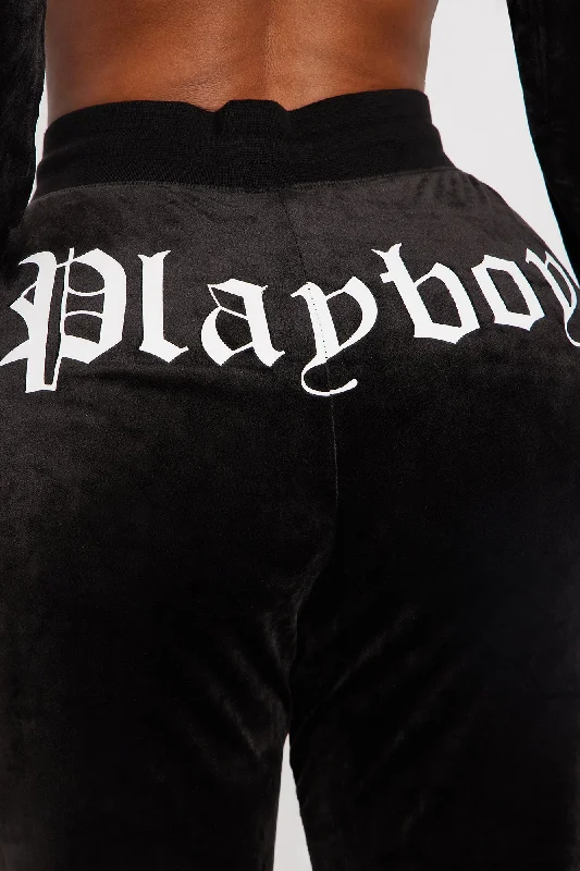 Velour Playboy Pant - Black