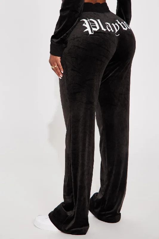 Velour Playboy Pant - Black