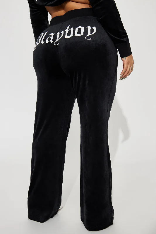 Velour Playboy Pant - Black