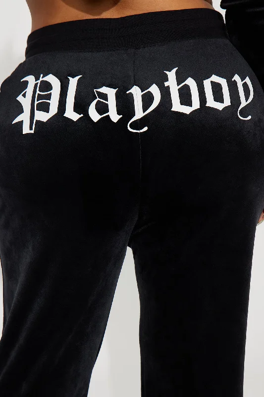 Velour Playboy Pant - Black